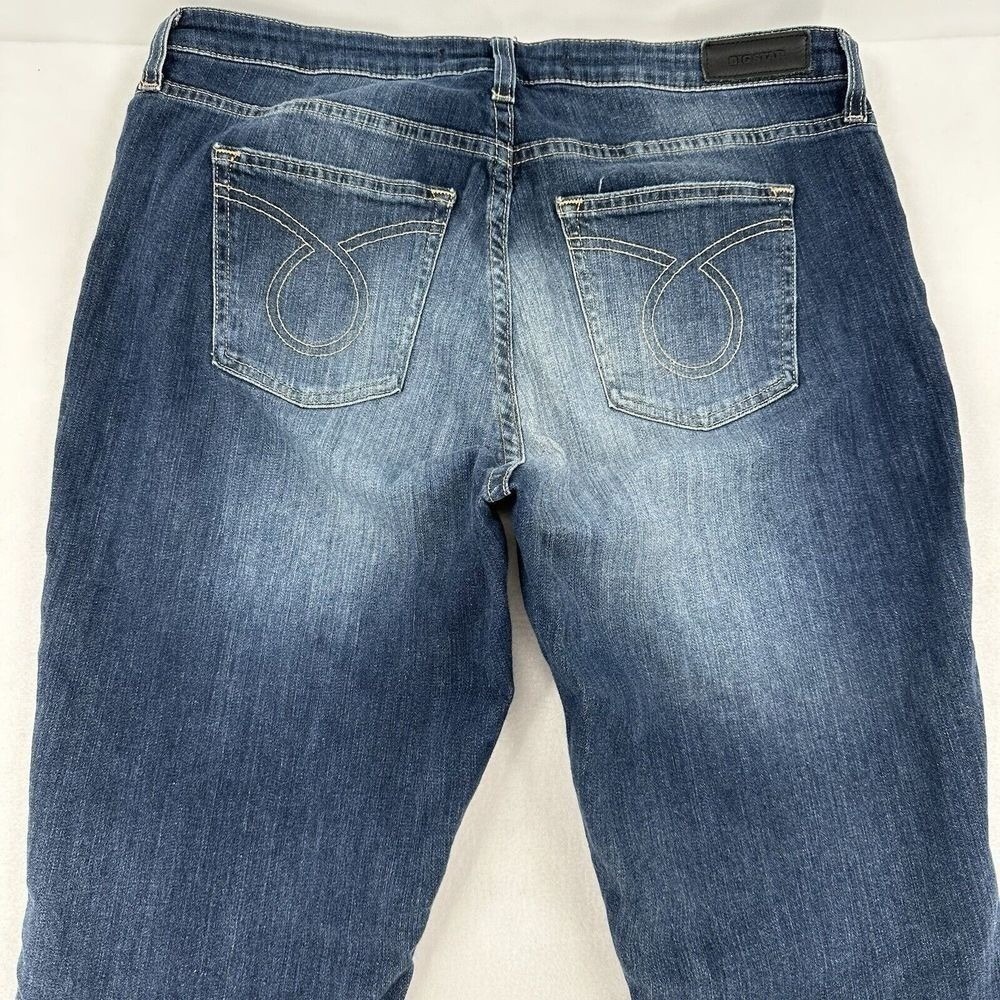 Big Star Liv Size 33R Mid Rise Skinny Jeans Dark Wash Womens Western Whiskered - Picture 4 of 9